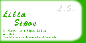 lilla sipos business card